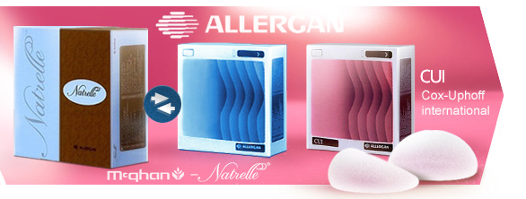 Имплантаты молочных желез McGhan— Natrelle, CUI производства Allergan Inc.